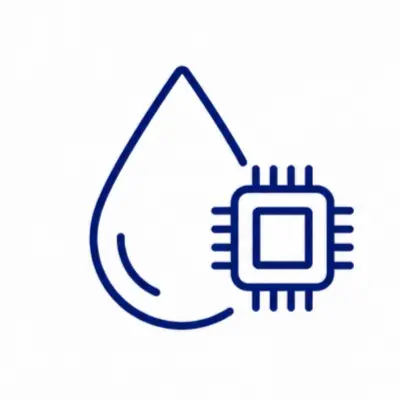 Ultra pure water treatment industry icon for filtration