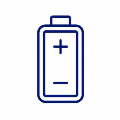 Battery manufacturing industry icon for filtration
